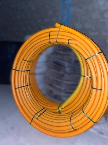 High-density polyethylene pipes ready for installation